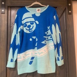 Cesar Dog Festive Ugly Christmas Sweater Small Adult Unisex Holiday Sweater